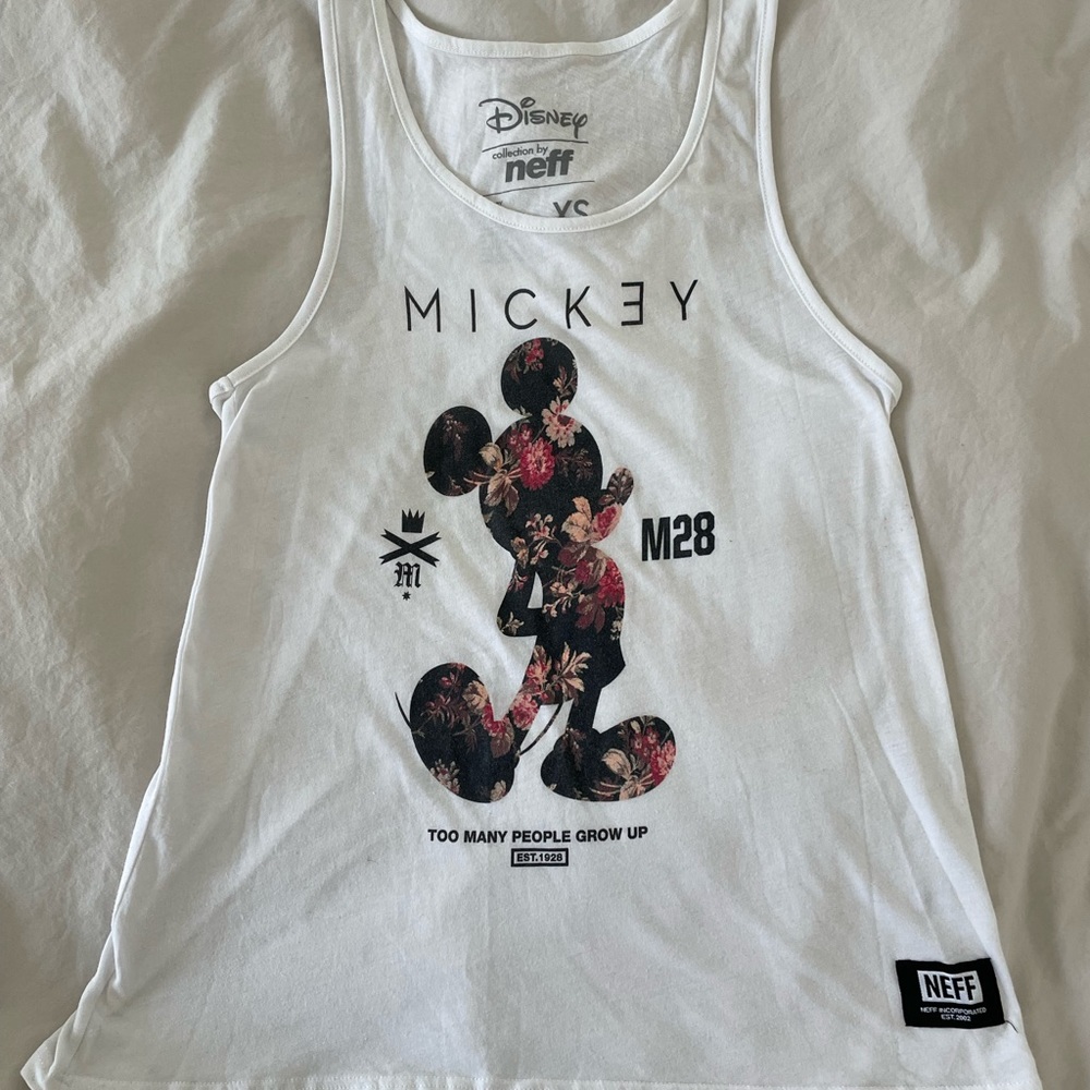 Neff + Disney Mickey Mouse white tank